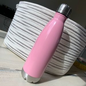 Maars steel screw top water bottle pink